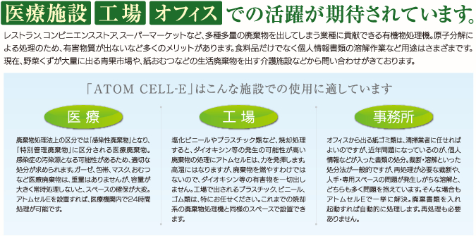 ATOM CELL-E（アトムセルＥ）｜スイープ環境テクノロジー